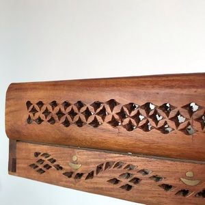 Carved Wooden Incense Box